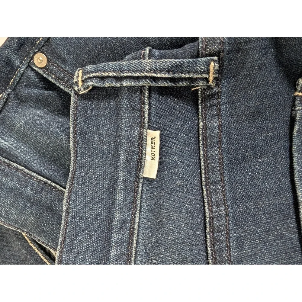 Mother Jeans Womens 26 Blue The Rascal‎ Ankle Snippet Raw Hem Tongue And Chic